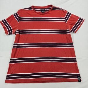 Todd Snyder Orange Brown‎ Short Sleeve Striped Crew T-Shirt Men's Size Large